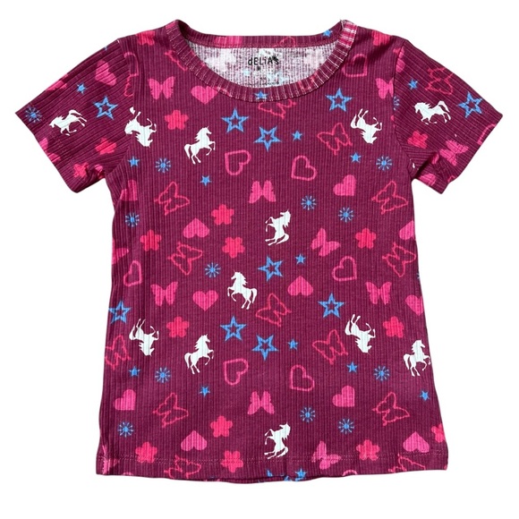 Delia’s Little Girls Sparkly Pink Zip Up Jacket & T-Shirt Set - Size 5/6 - Picture 5 of 7